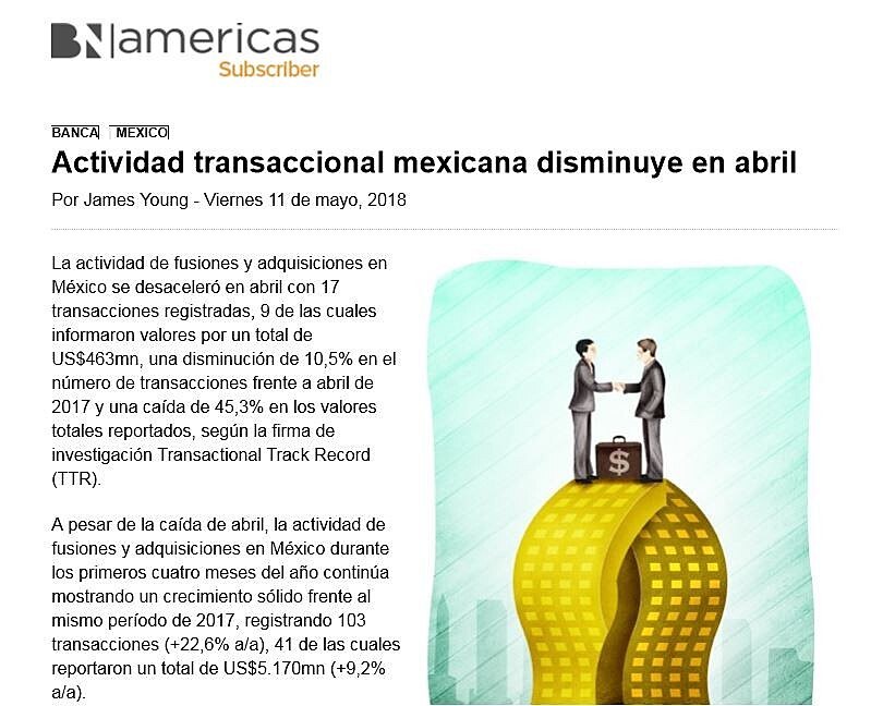 Actividadtransaccionalmexicanadisminuyeenabril